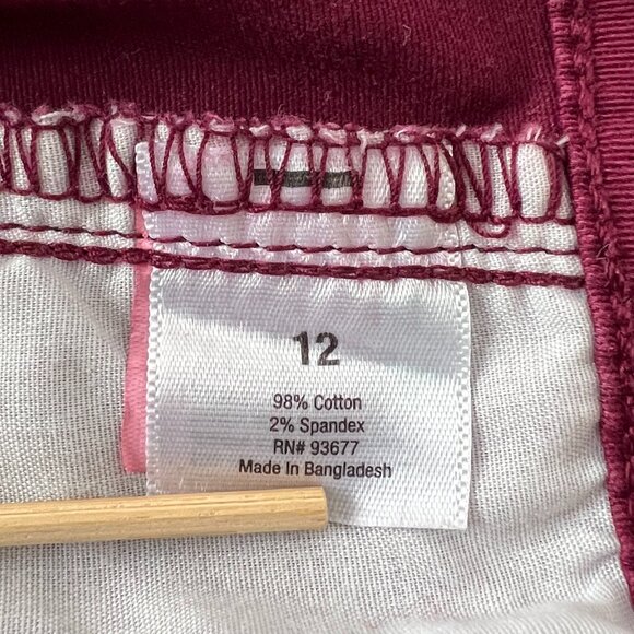 a.n.a., A New Approach, Ankle Pants, Straight Leg, Berry Red, Size 12, EC! - Picture 6 of 13